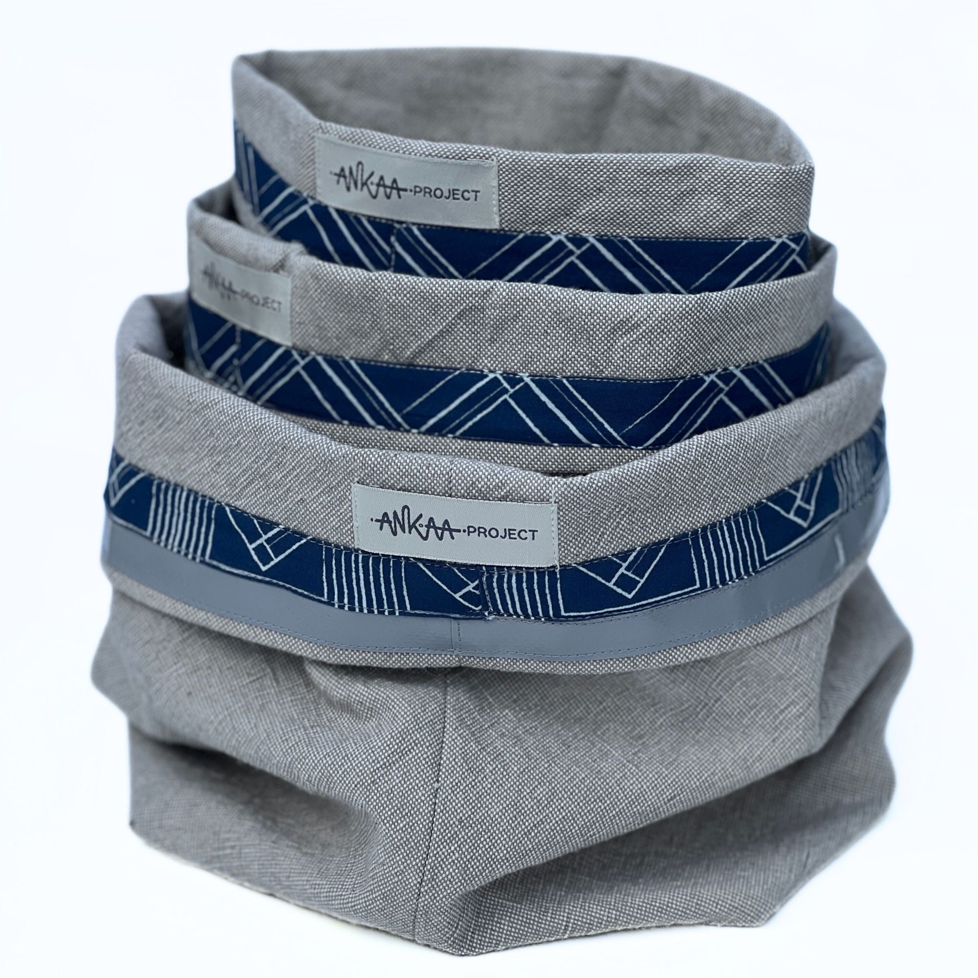 Upcycled fabric basket