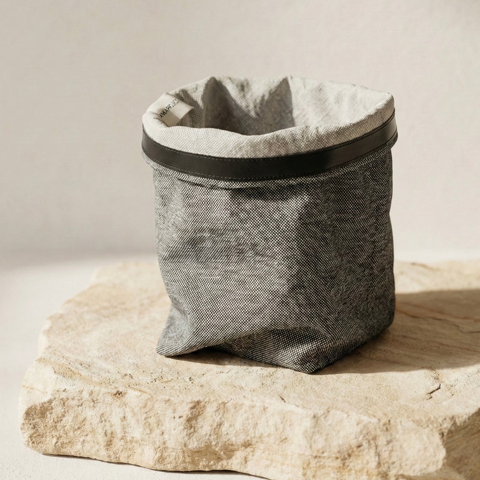 Upcycled fabric basket