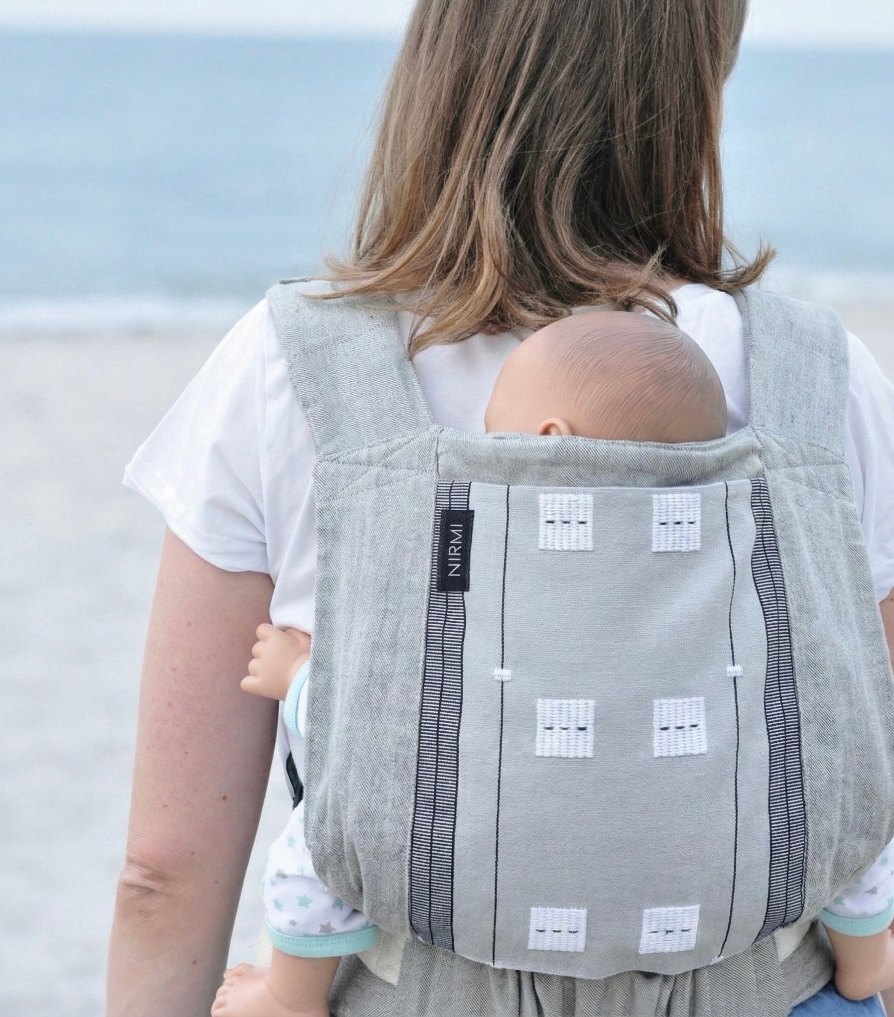 Baby carrier NIRMI Pure with Impact Patch Diamante Mustard (Mexico)