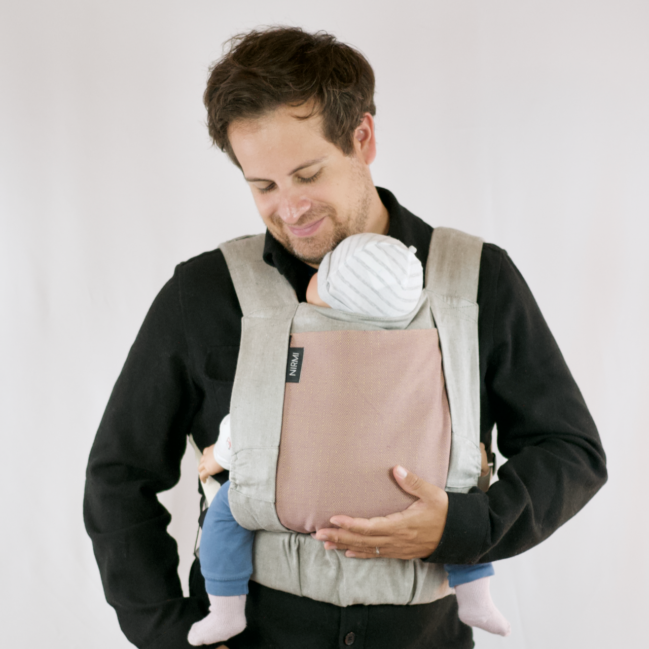 NIRMI Babytrage Pure mit Patch Mexiko Diamante in der Farbe Pflaume