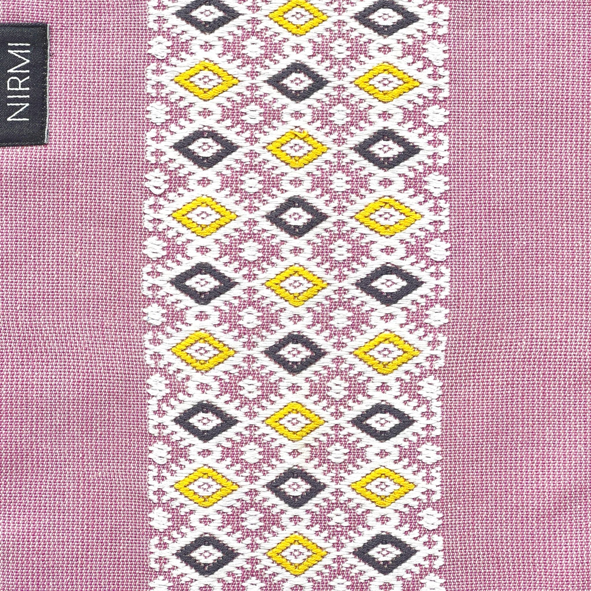 NIRMI Babytrage aus Leinen & Wolle, mit Patch Ch'ixal nichim (Mexiko)