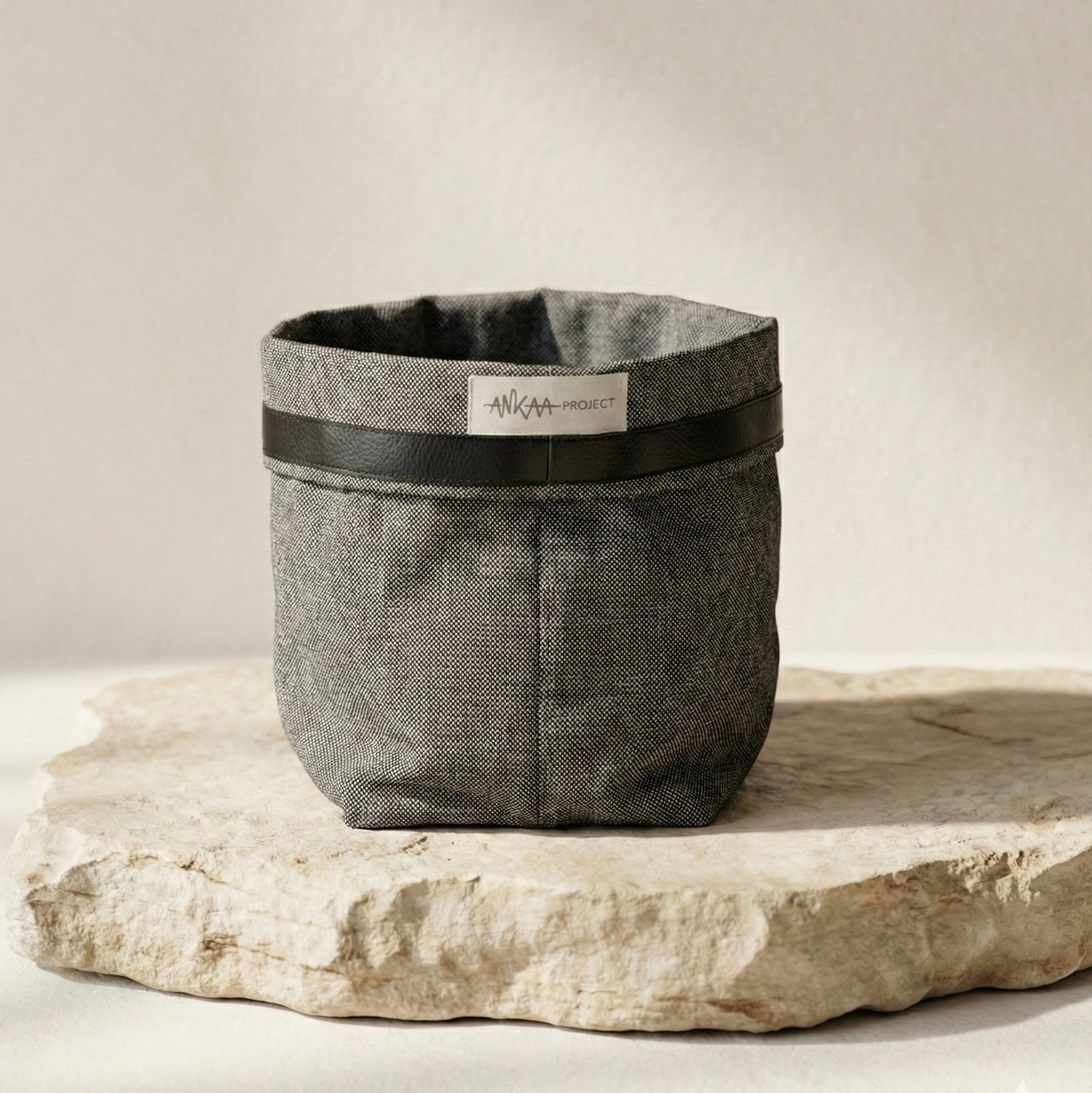 Upcycled fabric basket