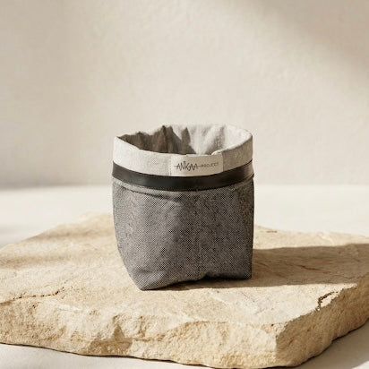 Upcycled fabric basket